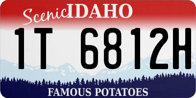 ID license plate 1T6812H