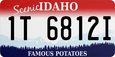 ID license plate 1T6812I