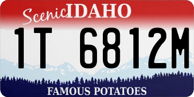 ID license plate 1T6812M