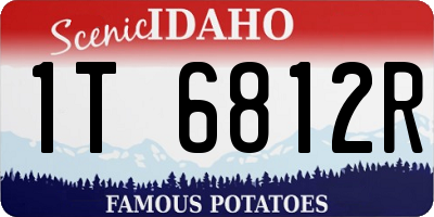 ID license plate 1T6812R