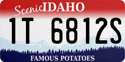 ID license plate 1T6812S