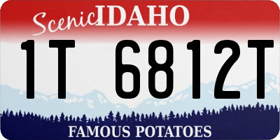 ID license plate 1T6812T