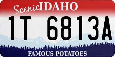 ID license plate 1T6813A