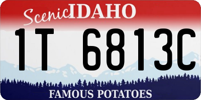 ID license plate 1T6813C