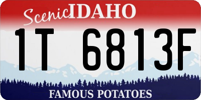 ID license plate 1T6813F