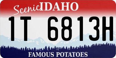 ID license plate 1T6813H