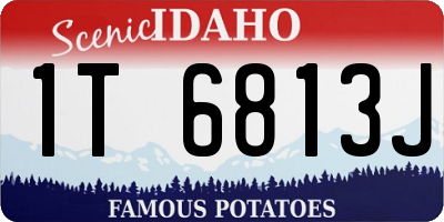 ID license plate 1T6813J