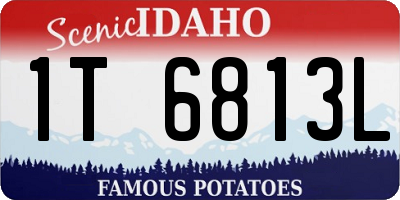 ID license plate 1T6813L