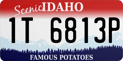 ID license plate 1T6813P