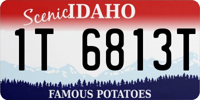 ID license plate 1T6813T