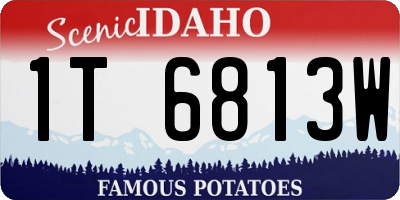 ID license plate 1T6813W