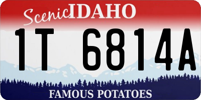 ID license plate 1T6814A