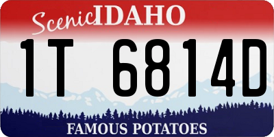 ID license plate 1T6814D