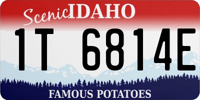 ID license plate 1T6814E