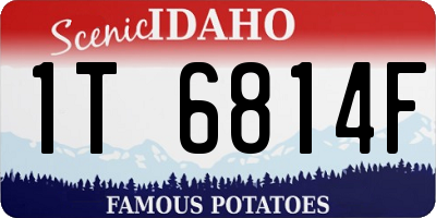 ID license plate 1T6814F