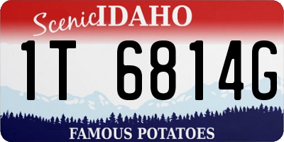 ID license plate 1T6814G