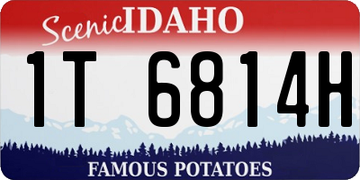 ID license plate 1T6814H