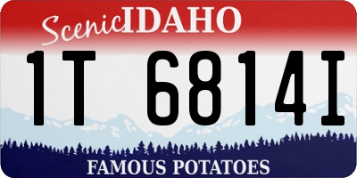 ID license plate 1T6814I