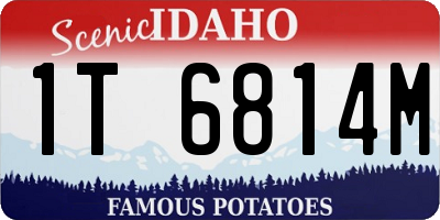 ID license plate 1T6814M