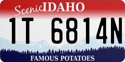 ID license plate 1T6814N