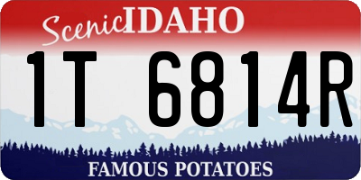 ID license plate 1T6814R
