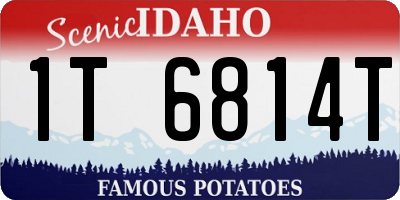 ID license plate 1T6814T