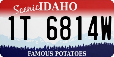 ID license plate 1T6814W