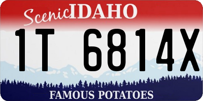 ID license plate 1T6814X