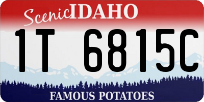 ID license plate 1T6815C