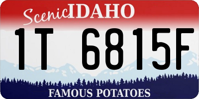 ID license plate 1T6815F