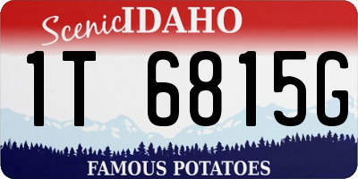 ID license plate 1T6815G