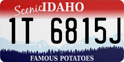 ID license plate 1T6815J
