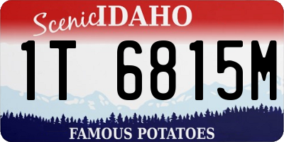 ID license plate 1T6815M