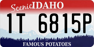 ID license plate 1T6815P