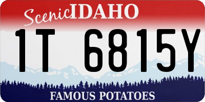 ID license plate 1T6815Y