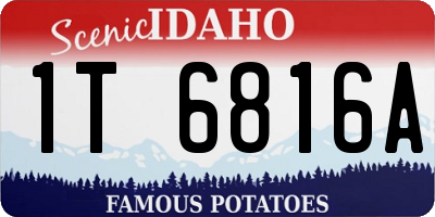 ID license plate 1T6816A