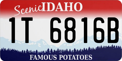 ID license plate 1T6816B