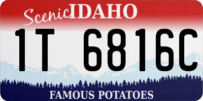 ID license plate 1T6816C