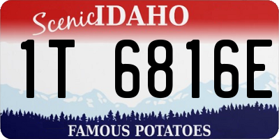 ID license plate 1T6816E