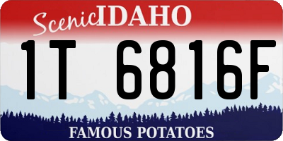 ID license plate 1T6816F