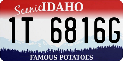 ID license plate 1T6816G