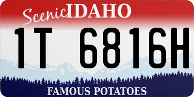ID license plate 1T6816H