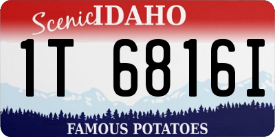 ID license plate 1T6816I