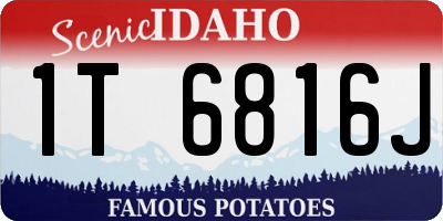 ID license plate 1T6816J
