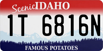 ID license plate 1T6816N
