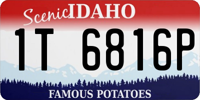 ID license plate 1T6816P