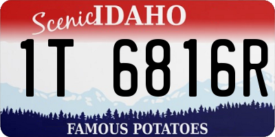 ID license plate 1T6816R