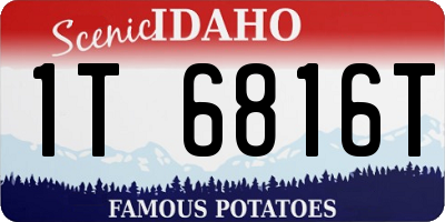 ID license plate 1T6816T