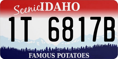 ID license plate 1T6817B