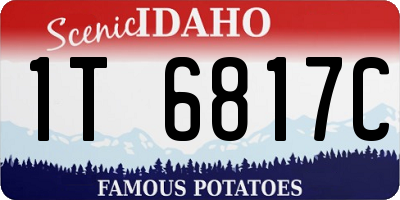 ID license plate 1T6817C